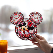 Load image into Gallery viewer, Personalized Mickey Mouse Couple Suncatcher Window Ornament Gift
