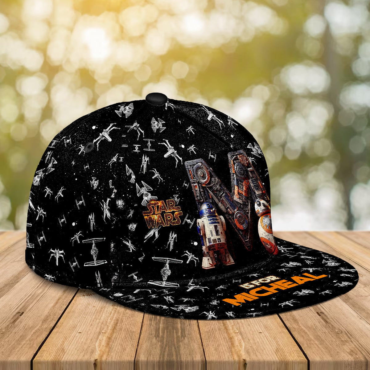 Personalized Star Wars Snapback Hat Custom Name for Kids