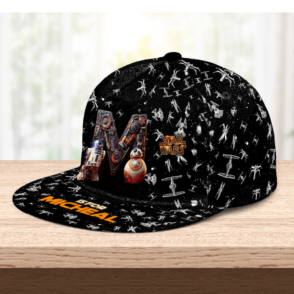 Personalized Star Wars Snapback Hat Custom Name for Kids