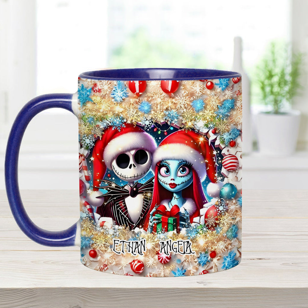 Personalized Nightmare Accent Mug with Custom Names Gift Idea