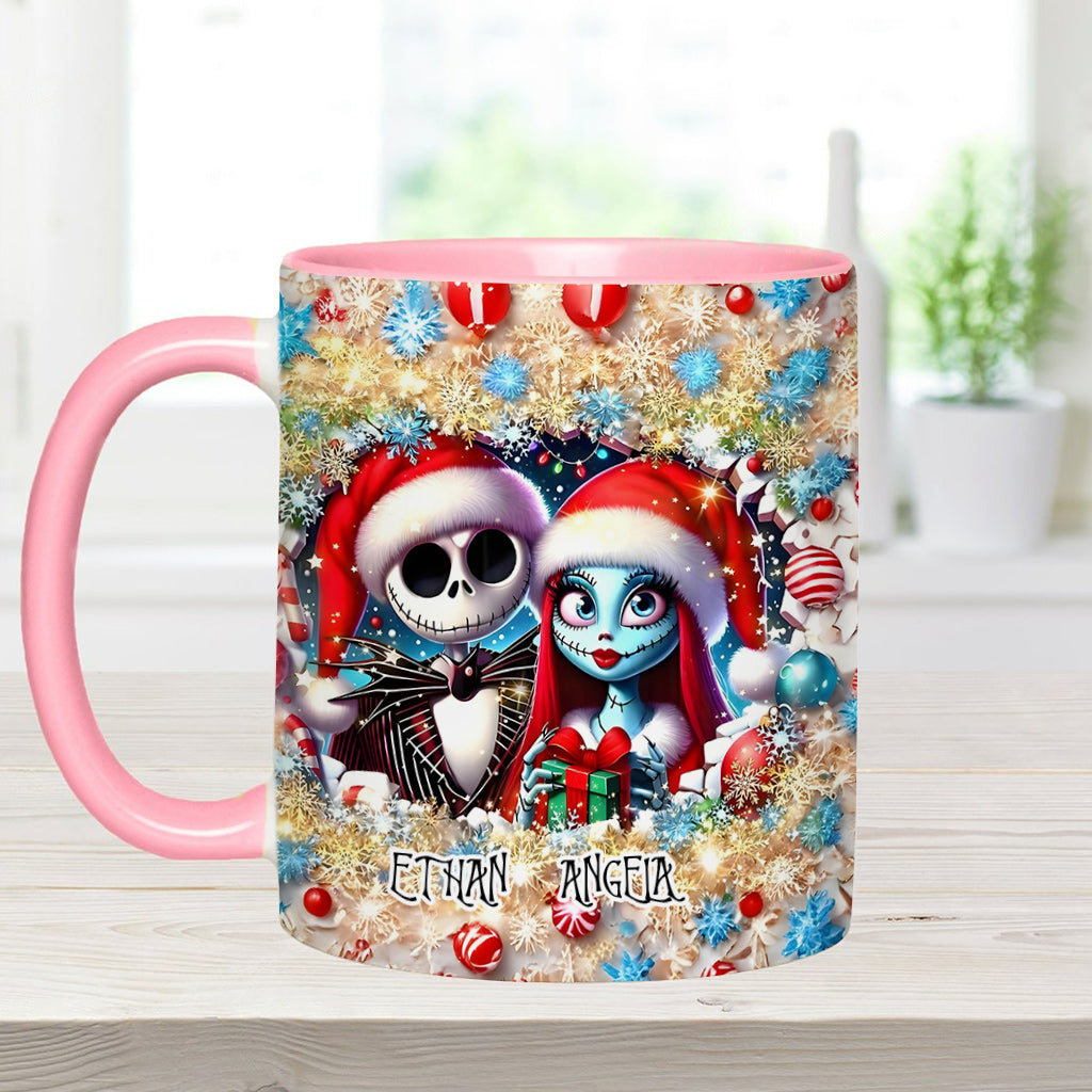 Personalized Nightmare Accent Mug with Custom Names Gift Idea