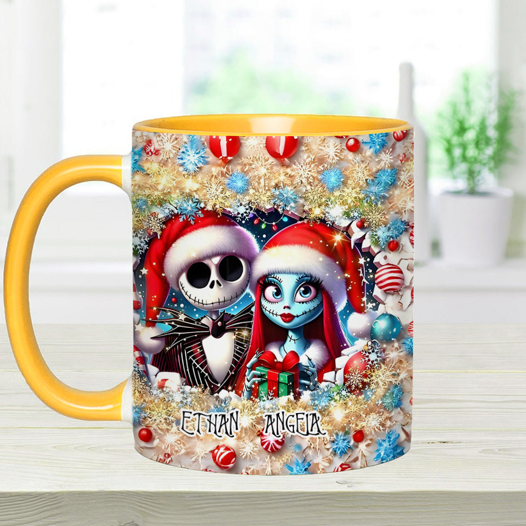 Personalized Nightmare Accent Mug with Custom Names Gift Idea