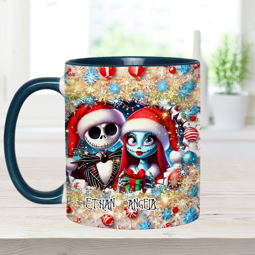 Personalized Nightmare Accent Mug with Custom Names Gift Idea