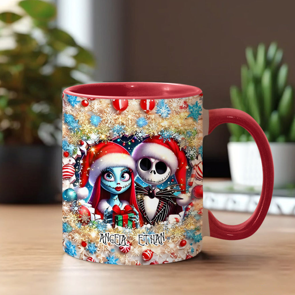 Personalized Nightmare Accent Mug with Custom Names Gift Idea