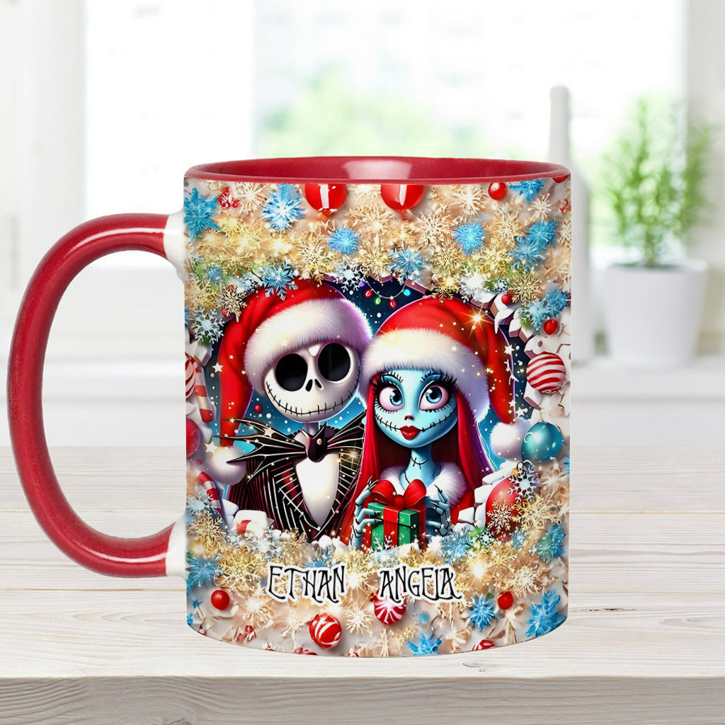 Personalized Nightmare Accent Mug with Custom Names Gift Idea