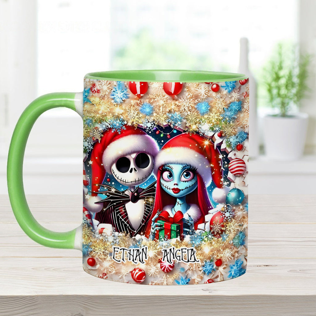 Personalized Nightmare Accent Mug with Custom Names Gift Idea
