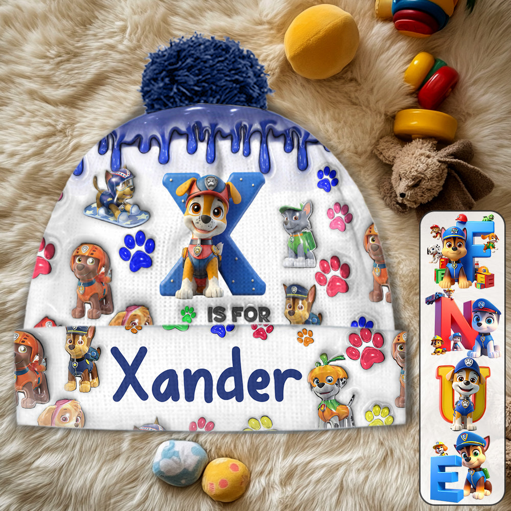 Personalized Kids Beanie Hat Custom Name Holiday Gift