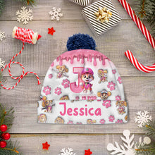 Load image into Gallery viewer, Personalized Kids Beanie Hat Custom Name Holiday Gift
