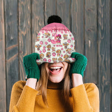 Load image into Gallery viewer, Personalized Kids Beanie Hat Custom Name Holiday Gift
