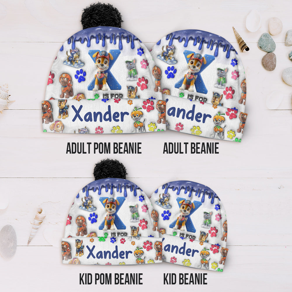 Personalized Kids Beanie Hat Custom Name Holiday Gift