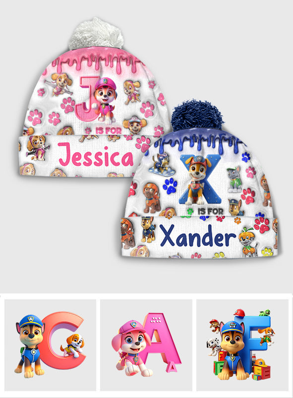 Personalized Kids Beanie Hat Custom Name Holiday Gift