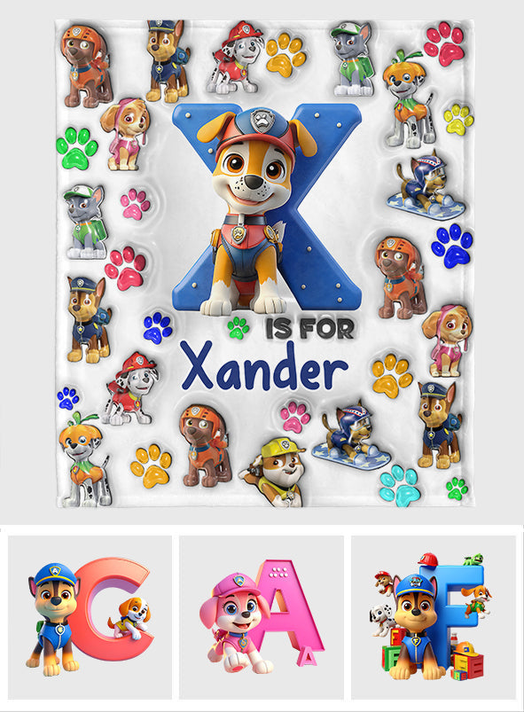 Personalized Kids Blanket Featuring Paw Patrol Theme for Birthdays