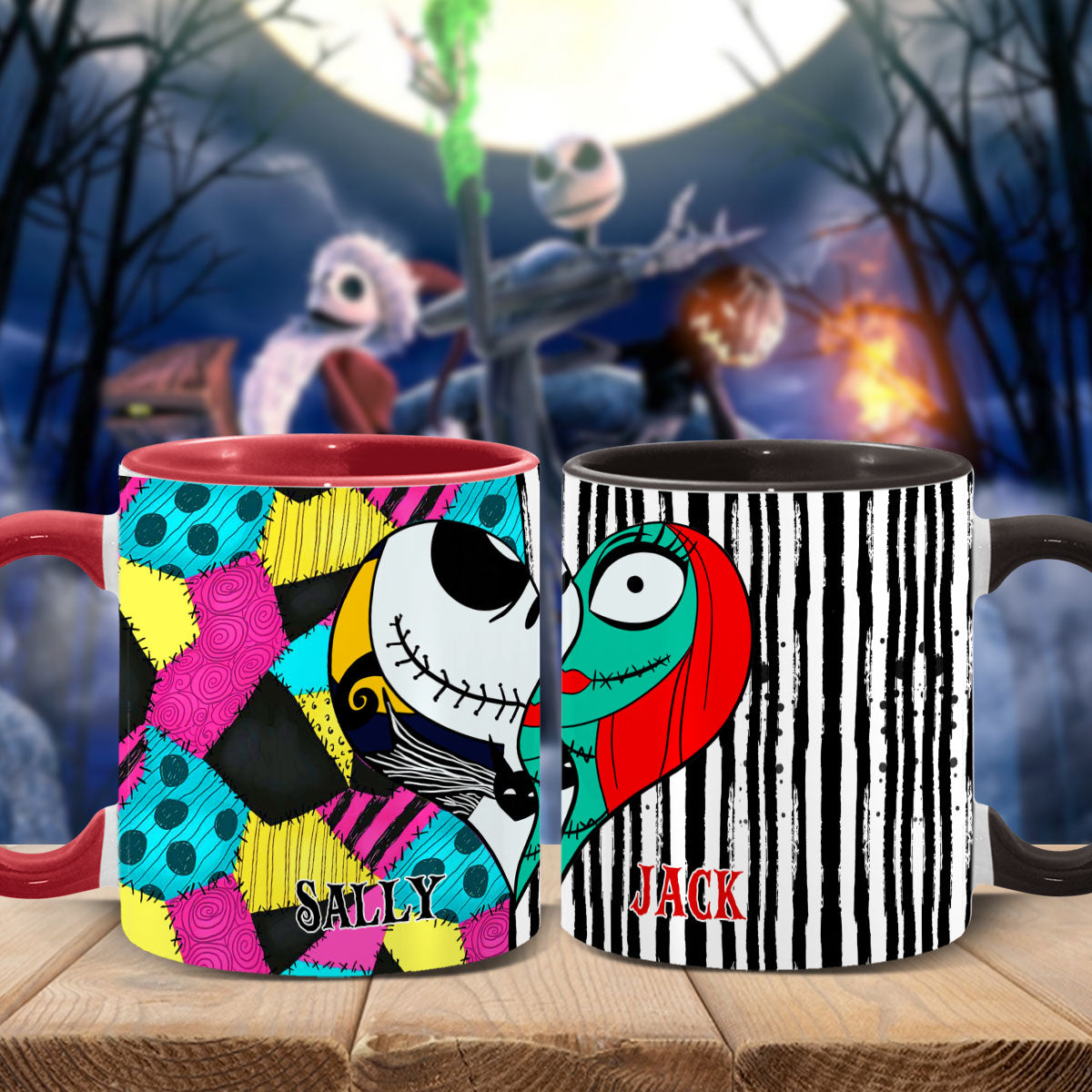 Personalized Nightmare Accent Mug Custom Name Gift for Couples