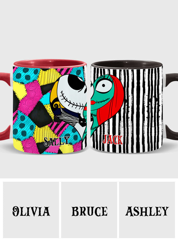 Personalized Nightmare Accent Mug Custom Name Gift for Couples