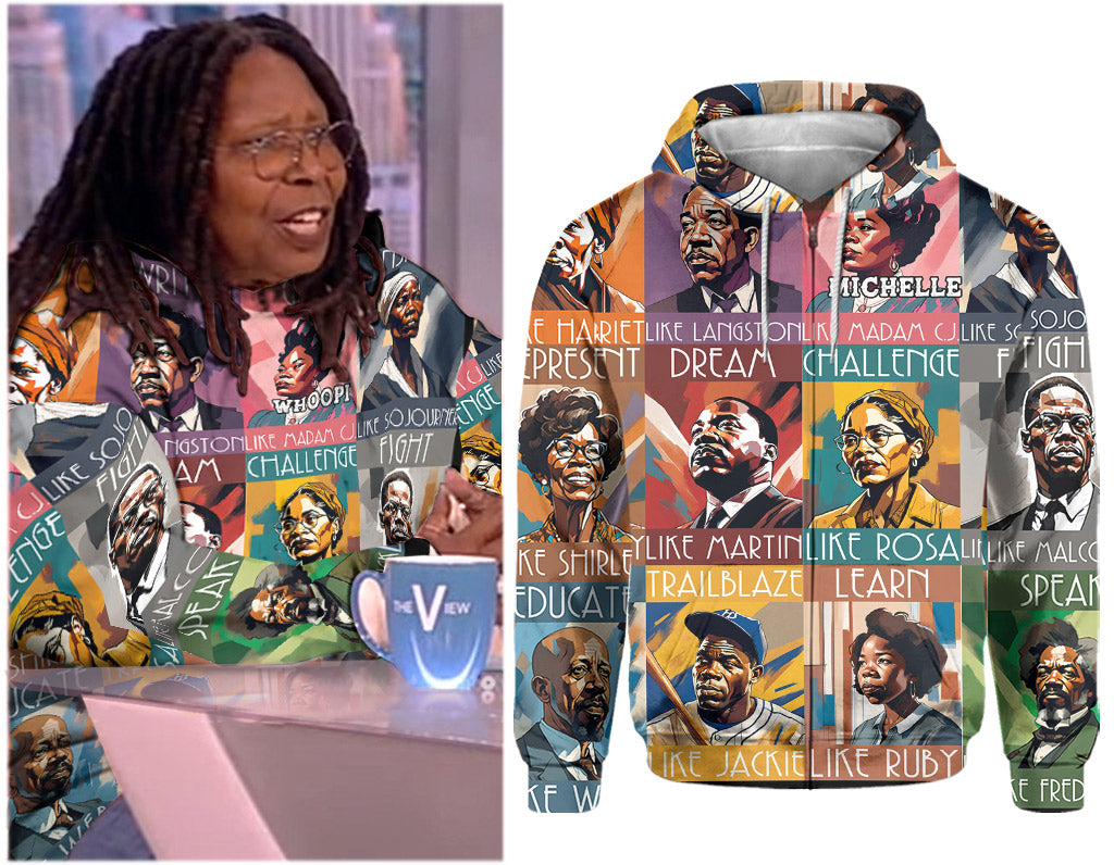 Personalized All Over Shirt Featuring African American Icons for Unique Gifts
