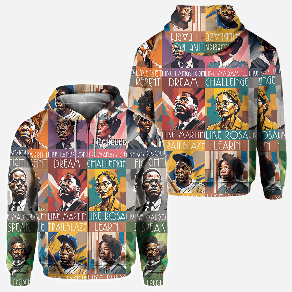 Personalized All Over Shirt Featuring African American Icons for Unique Gifts