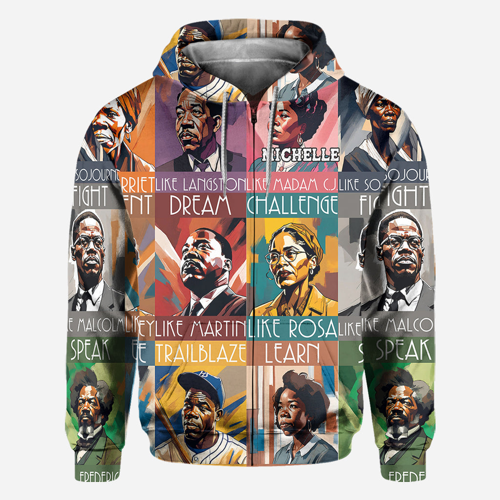 Personalized All Over Shirt Featuring African American Icons for Unique Gifts