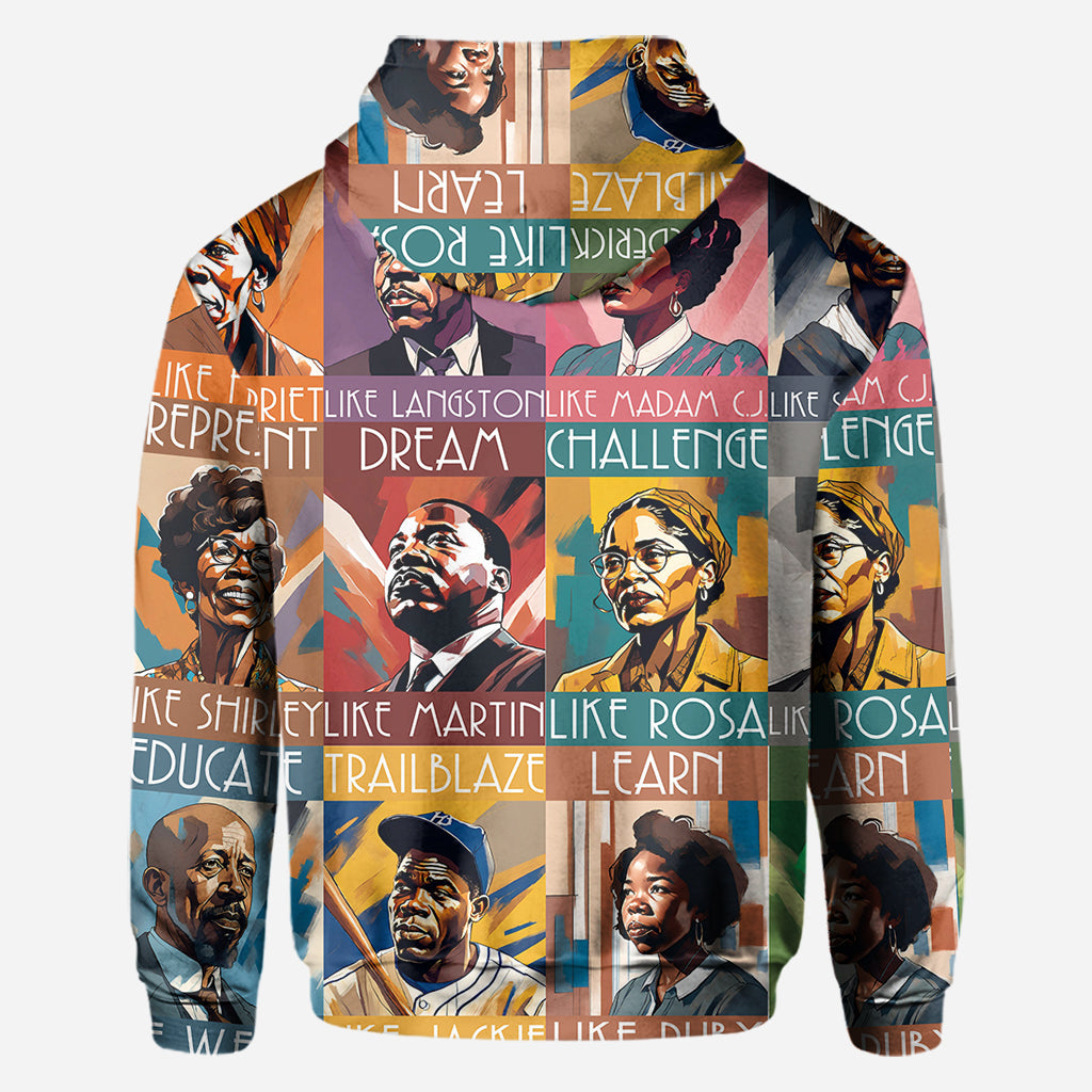 Personalized All Over Shirt Featuring African American Icons for Unique Gifts