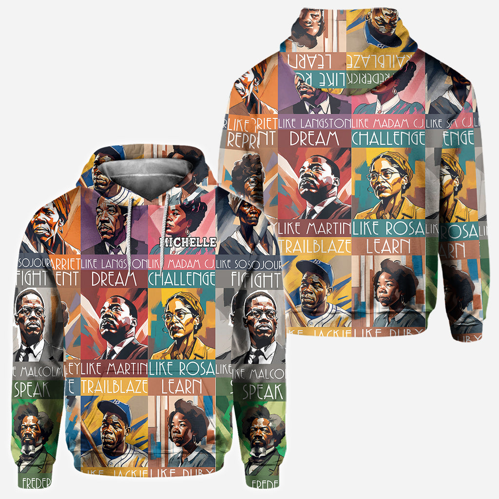 Personalized All Over Shirt Featuring African American Icons for Unique Gifts