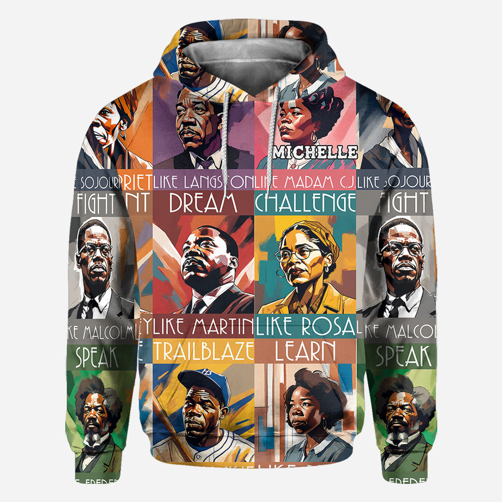 Personalized All Over Shirt Featuring African American Icons for Unique Gifts