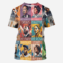 Load image into Gallery viewer, Personalized All Over Shirt Featuring African American Icons for Unique Gifts

