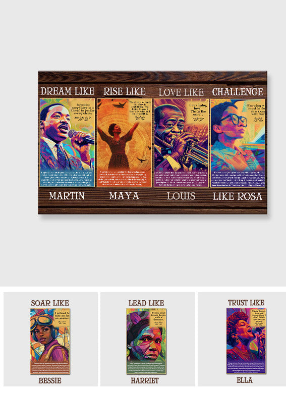 Personalized African American Canvas Art Inspirational Quotes Gift