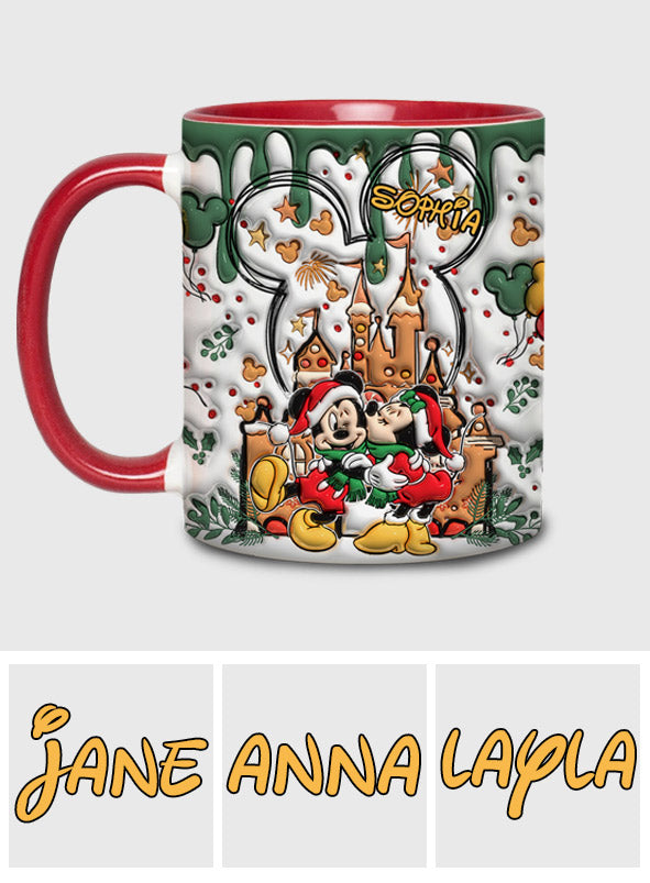 Personalized Christmas Mouse Accent Mug Custom Name Gift