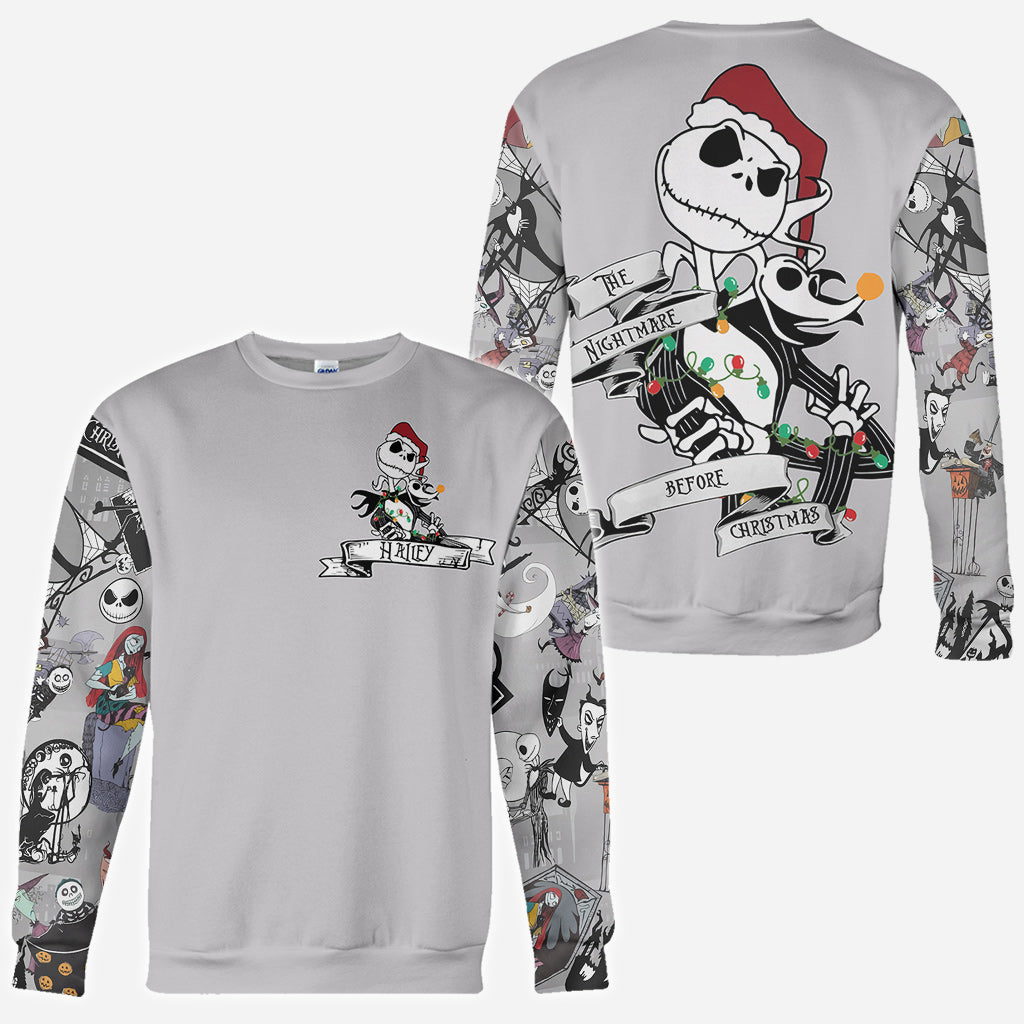 Personalized Nightmare Before Christmas All Over Shirt Gift