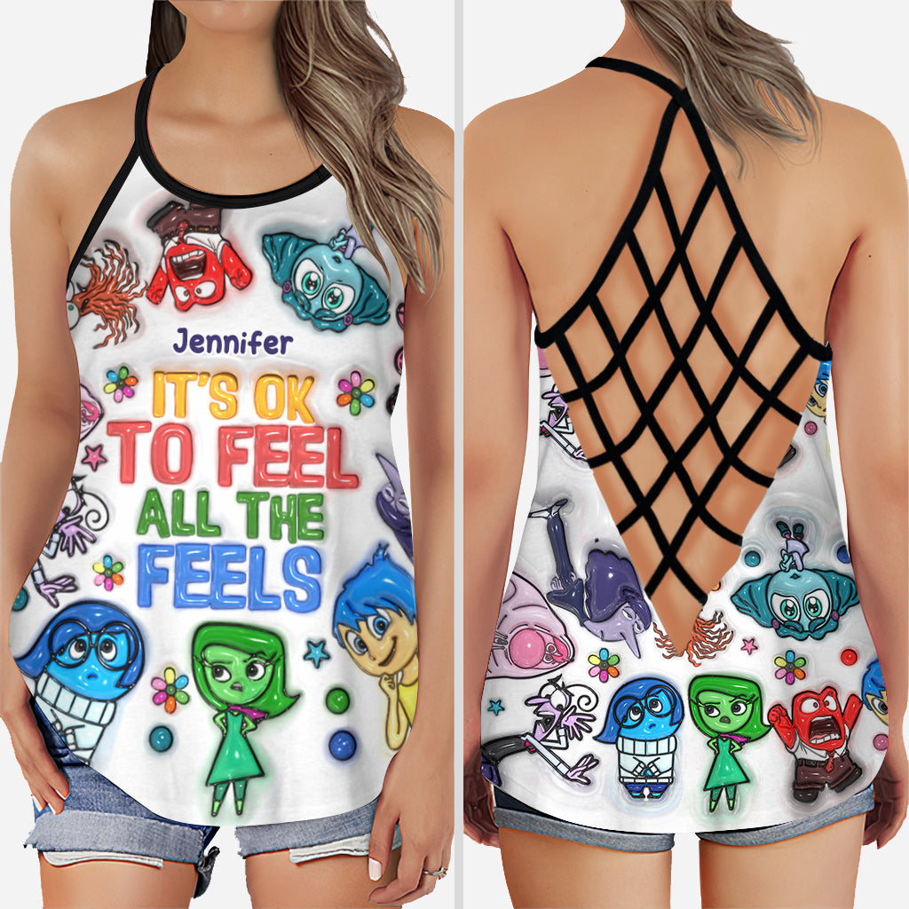 Personalized Cross Tank Top & Leggings Custom Name Gift for Her