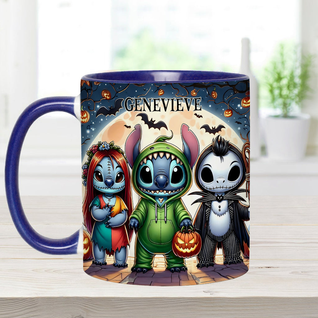 Personalized Spooky Ohana Accent Mug - Unique Halloween Gift