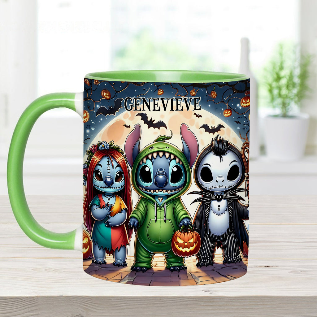 Personalized Spooky Ohana Accent Mug - Unique Halloween Gift