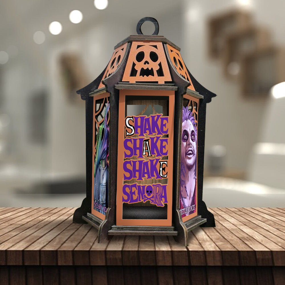 Personalized Laser Cut Wooden Lantern with Custom Design for Home Décor