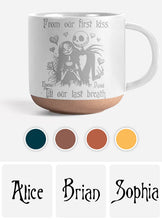 Load image into Gallery viewer, Personalized Nightmare Engraved Pottery Mug Custom Name Gift Idea
