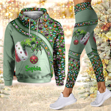 Load image into Gallery viewer, Personalized Grinch Christmas Hoodie &amp; Leggings Custom Name Gift
