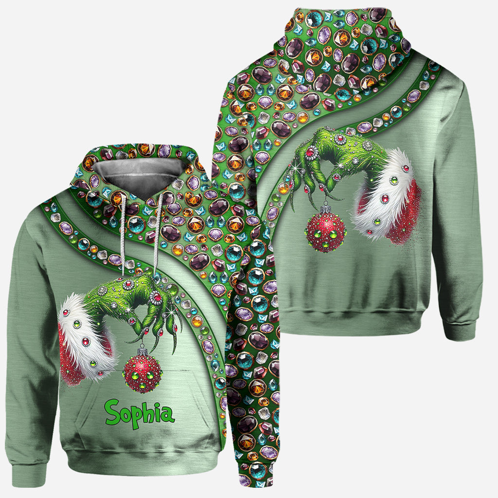 Personalized Grinch Christmas Hoodie & Leggings Custom Name Gift