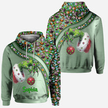 Load image into Gallery viewer, Personalized Grinch Christmas Hoodie &amp; Leggings Custom Name Gift
