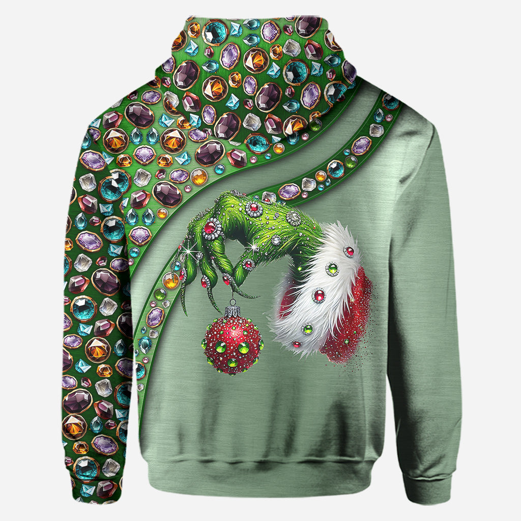 Personalized Grinch Christmas Hoodie & Leggings Custom Name Gift