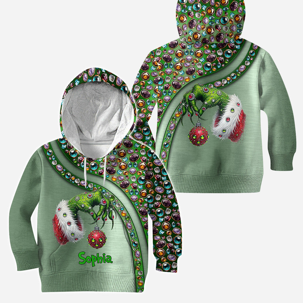 Personalized Grinch Christmas Hoodie & Leggings Custom Name Gift