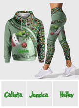 Load image into Gallery viewer, Personalized Grinch Christmas Hoodie &amp; Leggings Custom Name Gift
