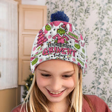 Load image into Gallery viewer, Personalized Christmas Beanie Hat with Grinch Design for Kids

