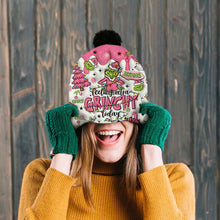 Load image into Gallery viewer, Personalized Christmas Beanie Hat with Grinch Design for Kids

