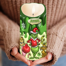 Load image into Gallery viewer, Personalized Grinch Flameless Candle Custom Name Christmas Gift
