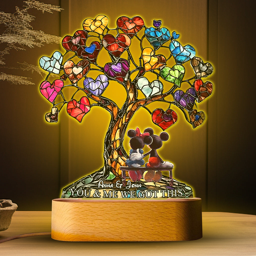 Personalized Love Tree Acrylic Light Base Custom Name Gift