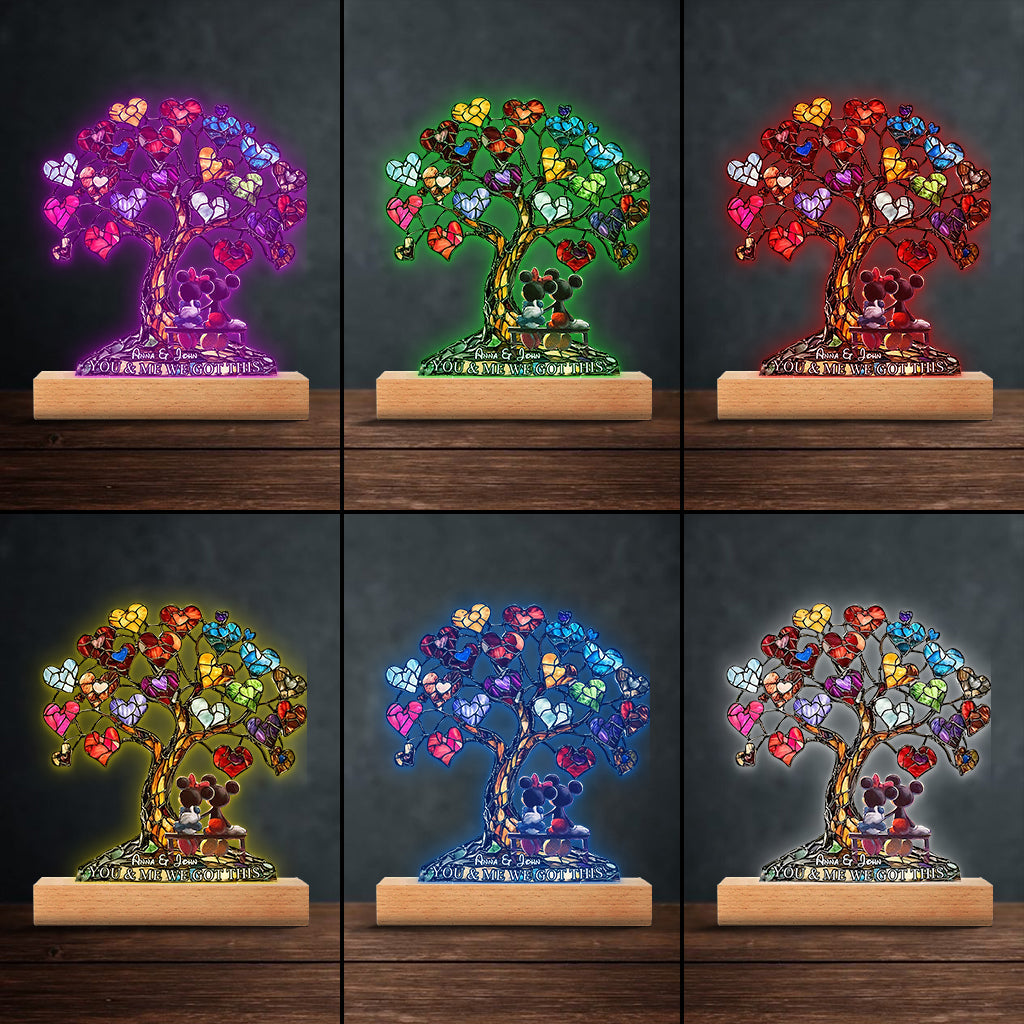Personalized Love Tree Acrylic Light Base Custom Name Gift