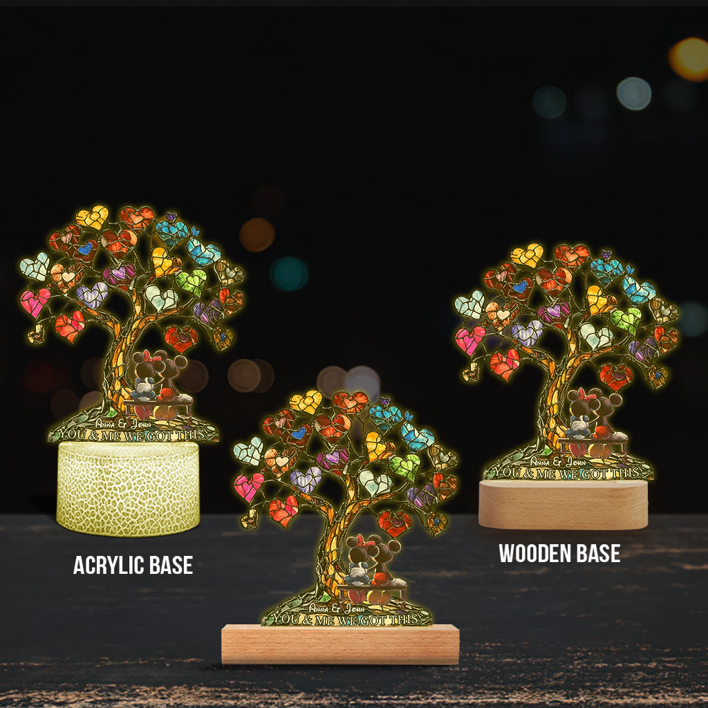 Personalized Love Tree Acrylic Light Base Custom Name Gift