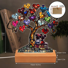 Load image into Gallery viewer, Personalized Love Tree Acrylic Light Base Custom Name Gift
