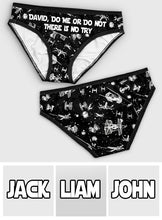 Load image into Gallery viewer, Personalized Lace Border Women Briefs Custom Text Gift for Her
