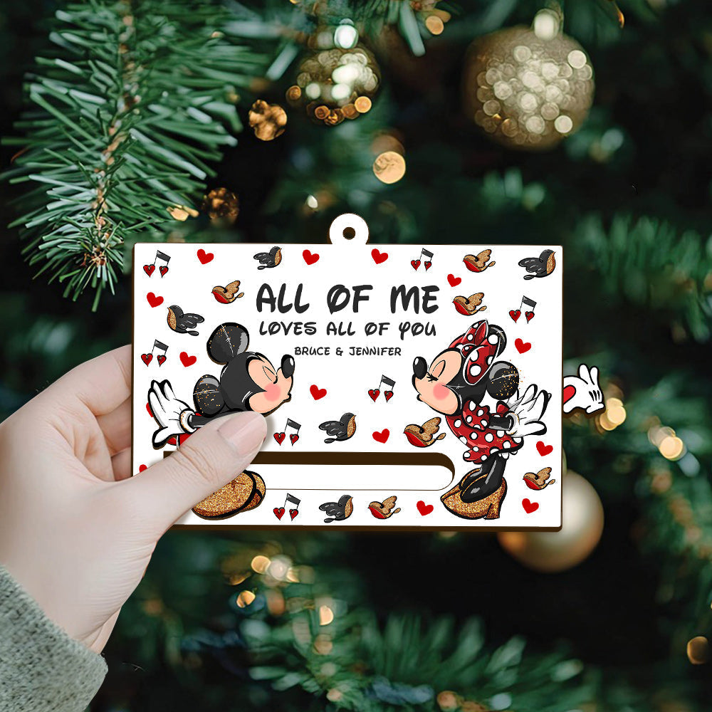 Personalized Sliding Ornament Custom Message Heart Design