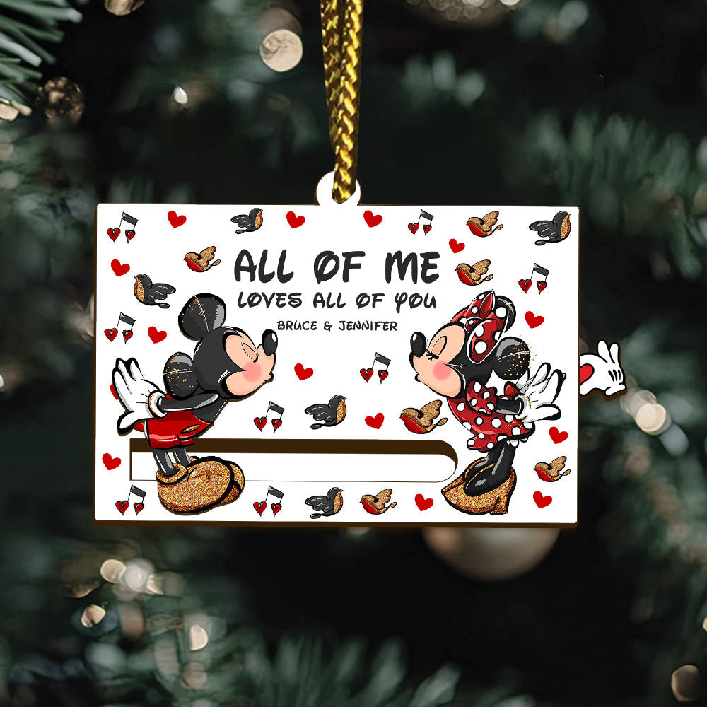 Personalized Sliding Ornament Custom Message Heart Design