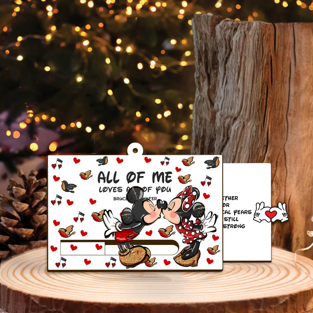 Personalized Sliding Ornament Custom Message Heart Design